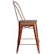 Flash Furniture Copper Metal Counter Stool, 24", PK4 4-ET-3534-24-POC-WD-GG - alternate 4